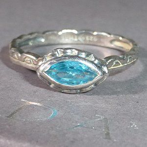 Silpada R2749 Blue CZ Sterling Silver Stack Ring Size 7 .925 Cubic Zirconia